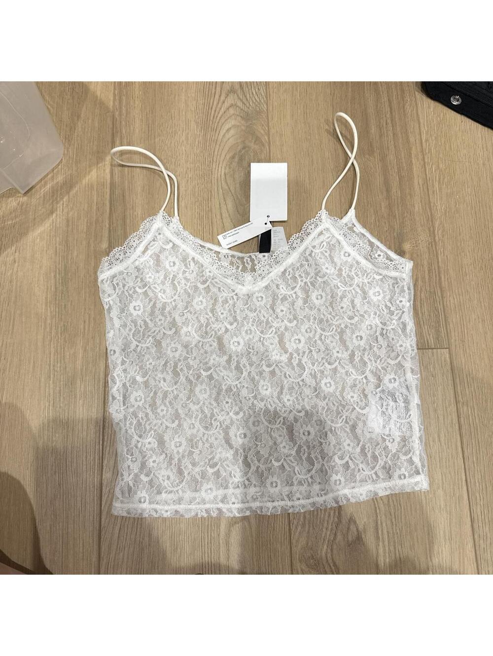 H&M Women's White Vests-tanks-cami